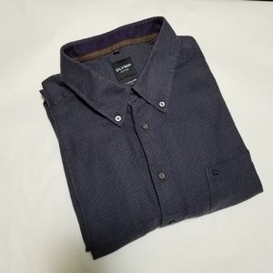 Olymp Novum Mauve 2-Ply Woven Button Down Shirt